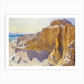 Cliffs At Deir El Bahri, Egypt, John Singer Sargent Art Print