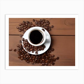 Coffee And Coffee Beans 2 Art Print