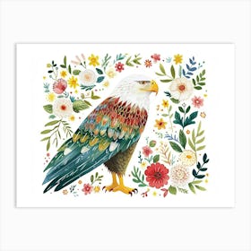 Little Floral Eagle 1 Art Print