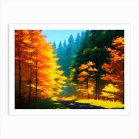 Autumn Trees In The Forest 1 Art Print