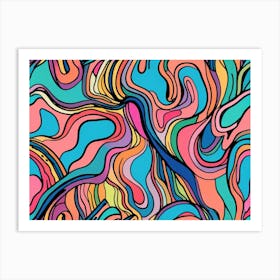 Abstract Wavy Pattern 6 Art Print