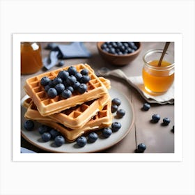 Blueberry Waffles Art Print