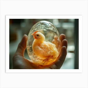 Transparent Egg With Chicken Art Print