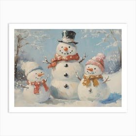 Snowman Family Art Print