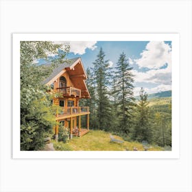 Alaska Summer Cabin Art Print