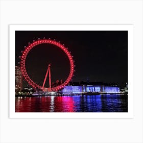 London Eye At Night (UK Series) Art Print