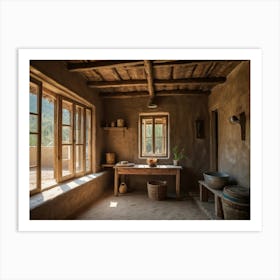 Chinese House Interior Art Print