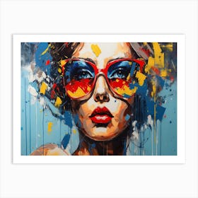 Girl With Sunglasses 1 Art Print