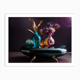 Table With Flowers Art Print