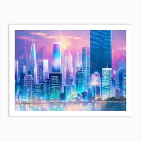 Futuristic Cityscape 36 Art Print