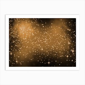 Tan Shining Star Background Art Print