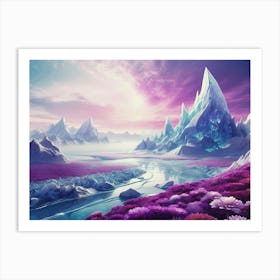 Majestic Ice Realm Art Print