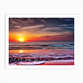 Sunset On The Beach 654 Art Print