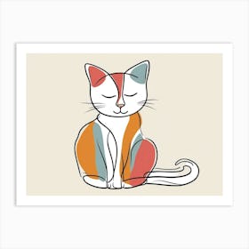 Kitten Sleeping Peacefully Art Print