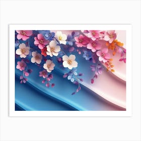 Colorful and Elegant with Vibrant Flower Hanging Branches Poster