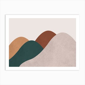 Hill Peaks Abstract Art Print