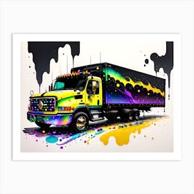 Splatter Truck Art Print