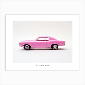 Toy Car 68 Chevy Nova Pink Poster Art Print