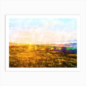 Dartmoor Sunset Art Print