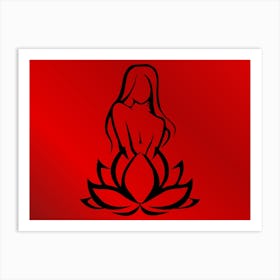 Lotus Girl Art Print