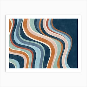 Abstract Wavy Lines Art Print