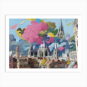 City In The Clouds Art Print