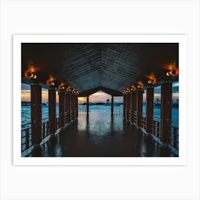 Pier At Dusk Art Print