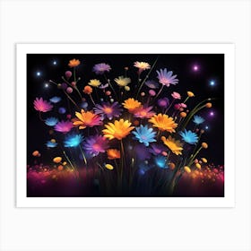 Colorful Flowers Art Print