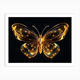 Golden Butterfly 31 Art Print