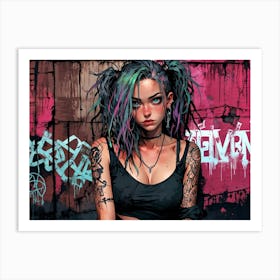 Graffiti Girl Art Print