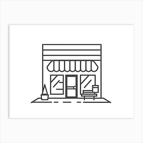 Shop Sign Vector Illustration 1 Art Print