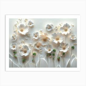 Flowers On A Wall 10 Art Print