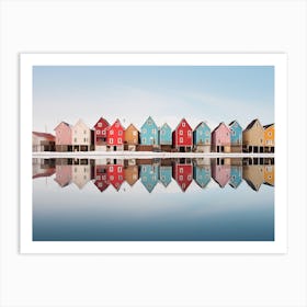 houses in a row, landscape architecture style 1 Art Print