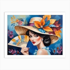 Hat And Fan 1 Art Print