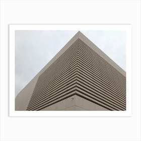 Building With A Zigzag Pattern Art Print