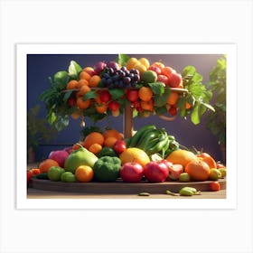 Fruit Stand Art Print