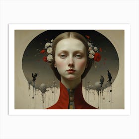 'The Woman In Red' Art Print