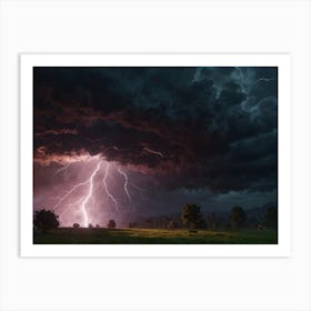 Lightning In The Sky 10 Art Print
