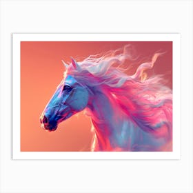 Horse With Pink Mane Art Print