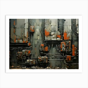 Industrial Wall 3 Art Print