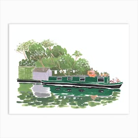 Canal Boat Art Print