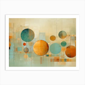 Abstract Circles Canvas Print 2 Art Print