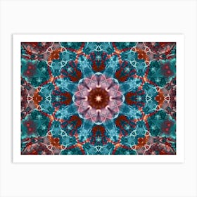 Abstraction Blue Mandala 3 Art Print