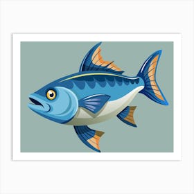 Blue Fish 1 Art Print