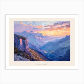 Western Sunset Landscapes Sierra Nevada 1 Poster Art Print