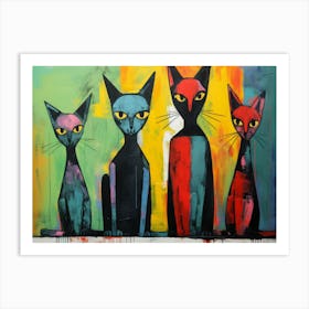 Three Cats 8 Art Print