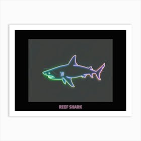 Neon Pink White Tip Reef Shark Poster 6 Art Print