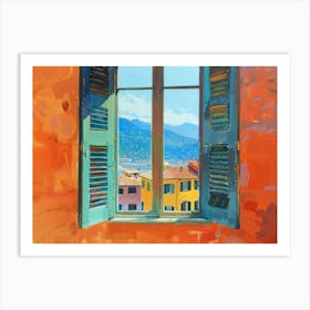 Genoa From The Window View Painting 3 Art Print