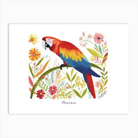 Little Floral Macaw 2 Poster Art Print