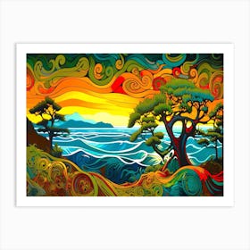 Pacific Arbutus Forest - Scenic Westcoast Abstract Art Print